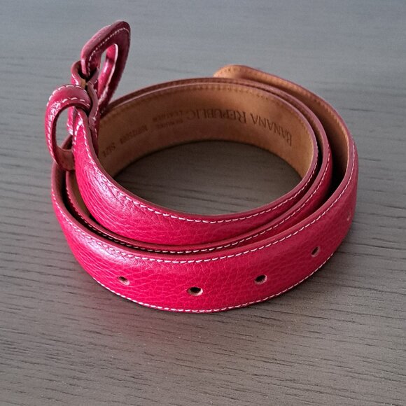 Brand New Banana Republic Attractive Red Leather Belt Made in Italy Size 34 main image 7